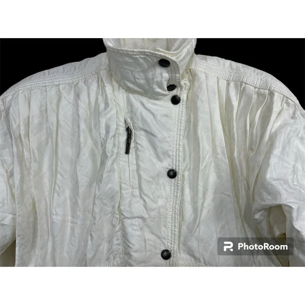 Vtg 90s Roffe XCT Ski Jacket by XCT Women Sz 8 White Thinsulate USA‎ Gorpcore